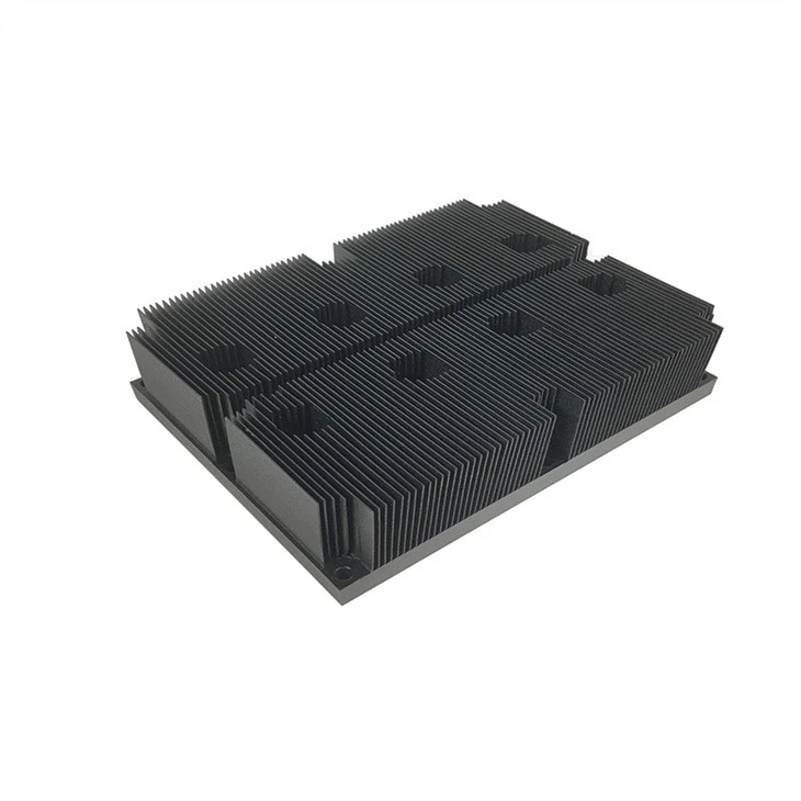 Black Anodized Aluminum Skived Fin Heatsink